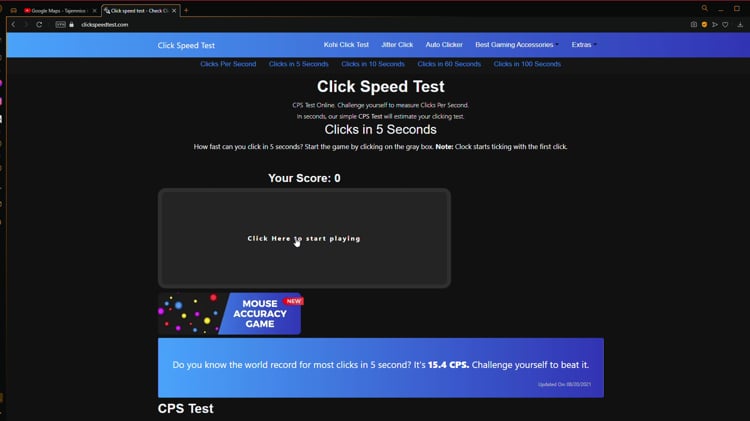 Click speed test - Check Clicks per Second - CPS Test Online – Opera  2021-08-20 18-31-11.mp4 on Vimeo